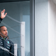 LEWIS HAMILTON of Great Britain and Mercedes-AMG F1 Team on the podium after finishing second in the 2022 FIA Formula 1 Hungarian Grand Prix at the Hungaroring in Mogyorod, near Budapest, Hungary.